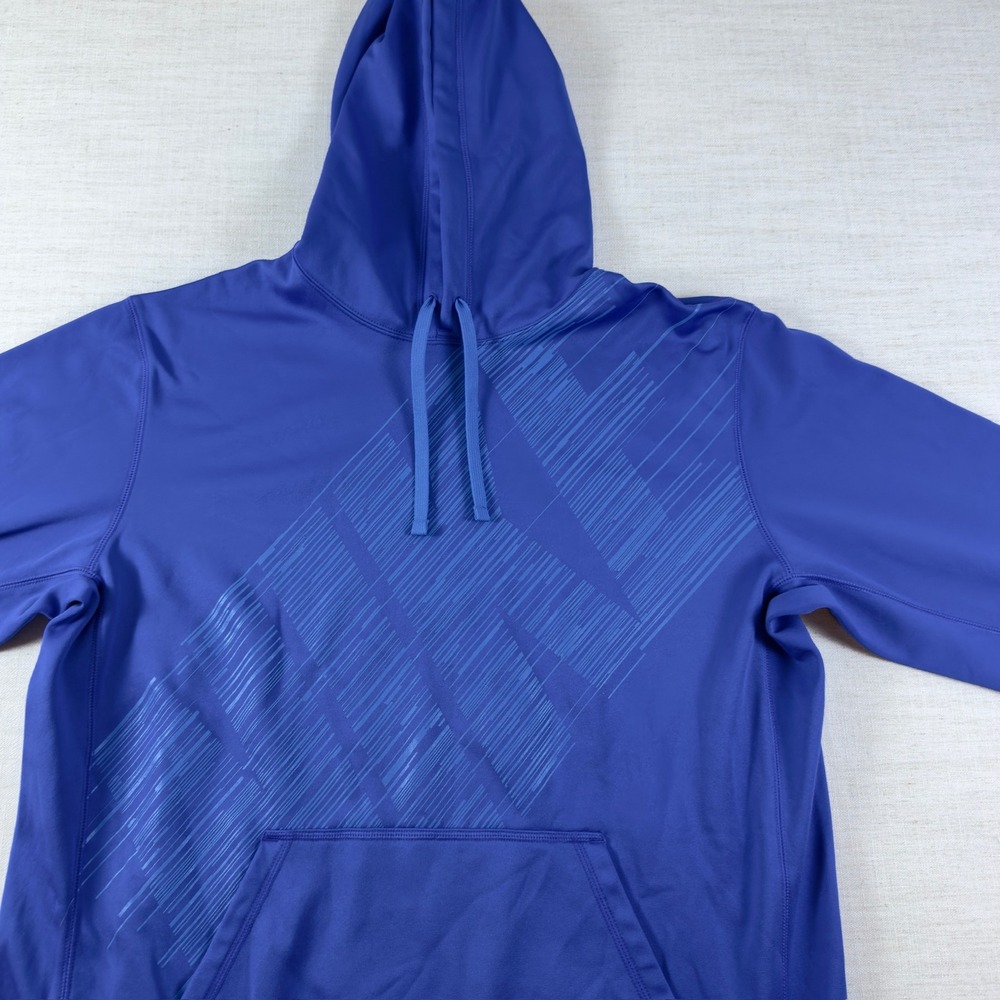 Nike Therma-FIT Hoodie Mens Large Blue Graphic Pullover Sweatshirt 623433-480